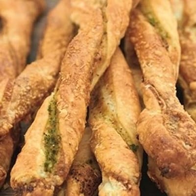 Pesto & Parmesan Straws