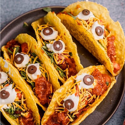 Spooky Eyeball Tacos